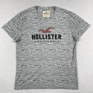 Hollister Shirt Mens XL Gray Preppy Y2K Tee California Seagull Casual Beach Surf